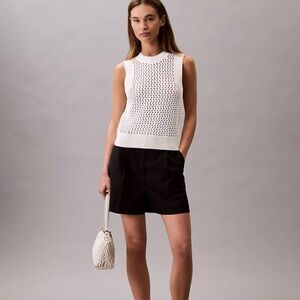 CALVIN KLEIN Open-Weave Tank Top (Size S) NWT